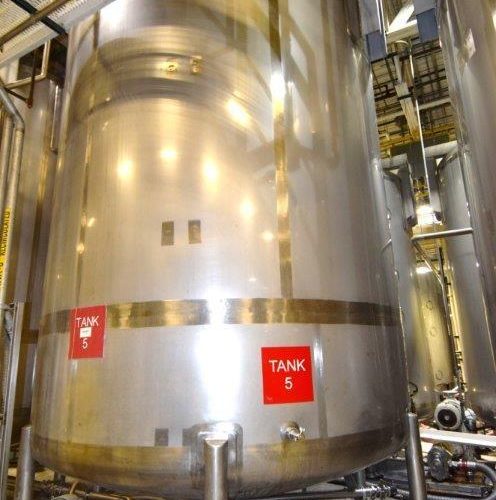 8,000 Gallon Northland Vertical 316L S/S Single Wall Agitated Tank