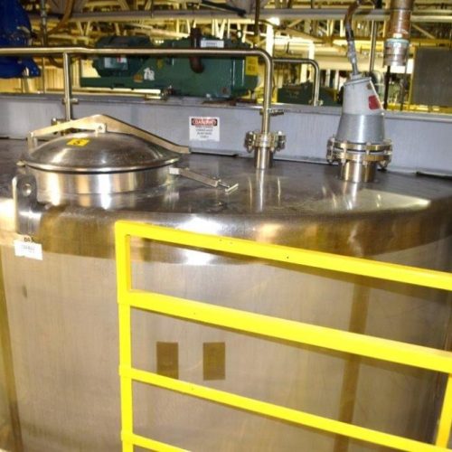 8,000 Gallon Northland Vertical 316L S/S Single Wall Agitated Tank