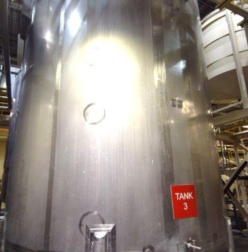 8,000 Gallon Northland Vertical 316 S/S Single Wall Agitated Tank