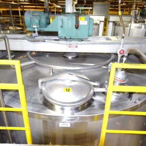 8,000 Gallon Northland Vertical 316 S/S Single Wall Agitated Tank