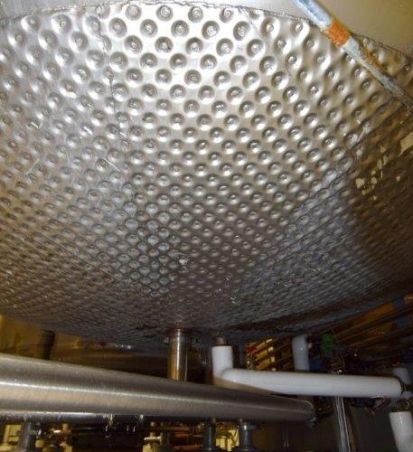 8,000 Gallon Northland Vertical 316 S/S Jacketed Agitated Tank