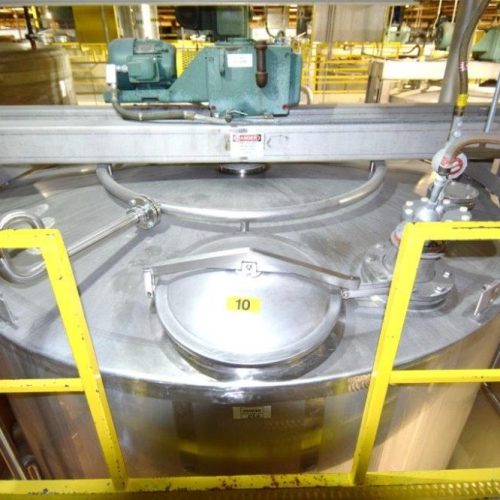 8,000 Gallon Northland Vertical S/S Single Wall Turbine Agitated Tank