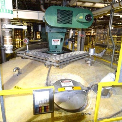 8,000 Gallon Northland Vertical S/S Jacketed Turbine Agitated Tank