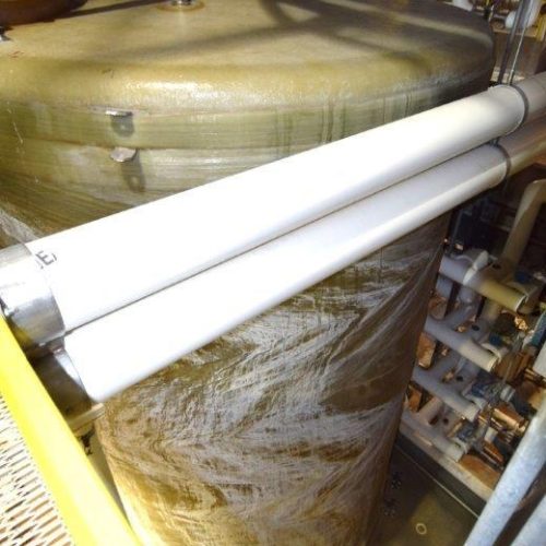 8,535 Gallon Fiberglass Products Model CCDV108535 Vertical Agitated Fiberglass Tank