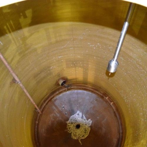 8,535 Gallon Fiberglass Products Model CCDV108535 Vertical Agitated Fiberglass Tank