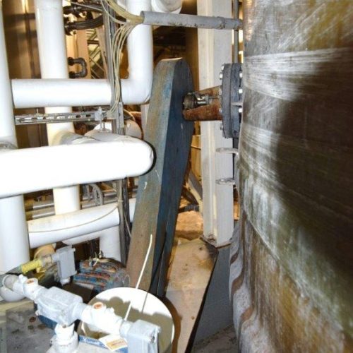 8,535 Gallon Fiberglass Products Model CCDV108535 Vertical Agitated Fiberglass Tank