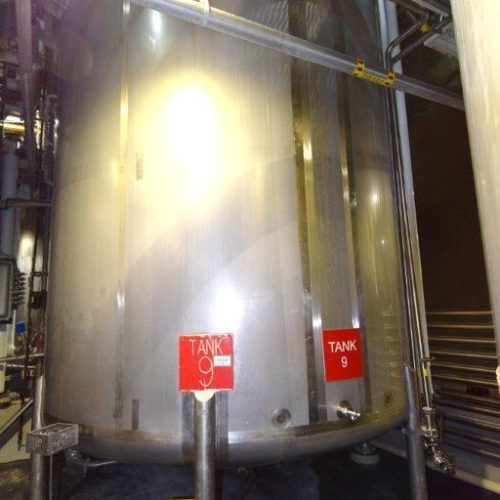 8,000 Gallon Northland Vertical S/S Single Wall Turbine Agitated Tank