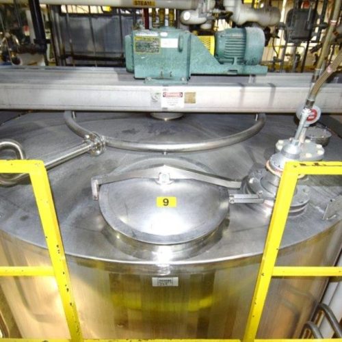 8,000 Gallon Northland Vertical S/S Single Wall Turbine Agitated Tank