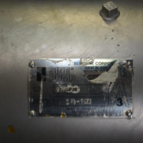 Sine Model MR150 5 HP S/S Sanitary Rotary Positive Displacement Pump