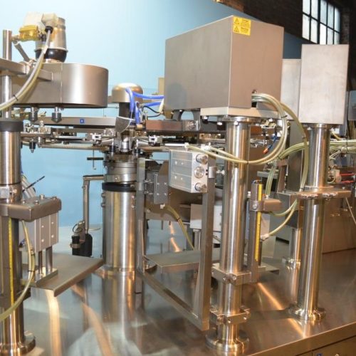 Viking Solpac Model 8SZ450 S/S 40 PPM Rotary Pre Made Pouch Filler and Sealer