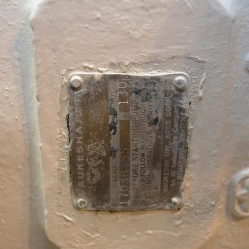 Waukesha Model 130 15 HP S/S Positive Displacement Pump with Pressure Relief Cover