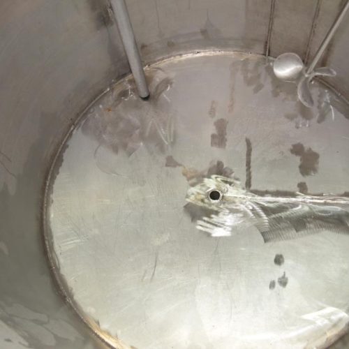 350 Gallon S/S Vertical Jacketed Prop Agitated Tank