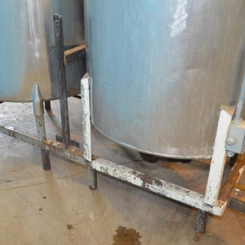 (2) 200 Gallon Vertical S/S Single Wall Prop Agitated Tanks on Common Platform