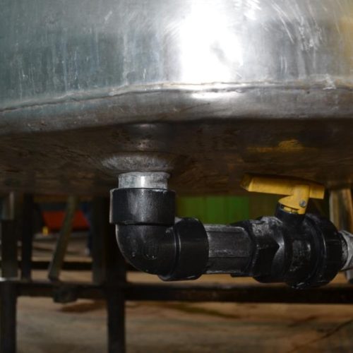 (2) 200 Gallon Vertical S/S Single Wall Prop Agitated Tanks on Common Platform