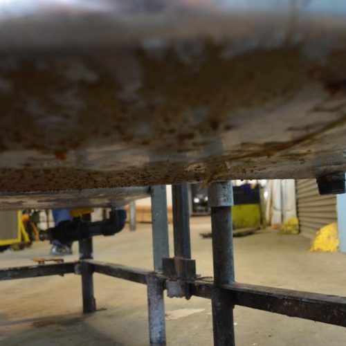 (2) 200 Gallon Vertical S/S Single Wall Prop Agitated Tanks on Common Platform