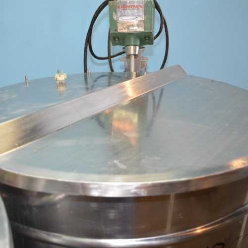 (2) 200 Gallon Vertical S/S Single Wall Prop Agitated Tanks on Common Platform