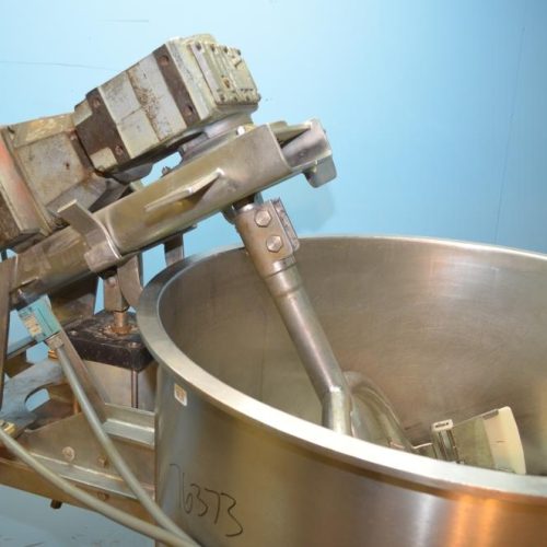 300 Gallon Groen Model 300D10TI S/S Jacketed Incline Sweep Scrape Agitated Kettle