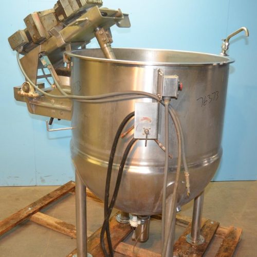 300 Gallon Groen Model 300D10TI S/S Jacketed Incline Sweep Scrape Agitated Kettle