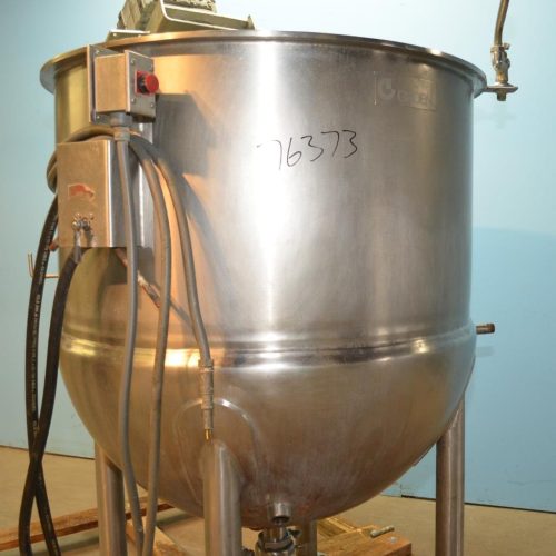 300 Gallon Groen Model 300D10TI S/S Jacketed Incline Sweep Scrape Agitated Kettle