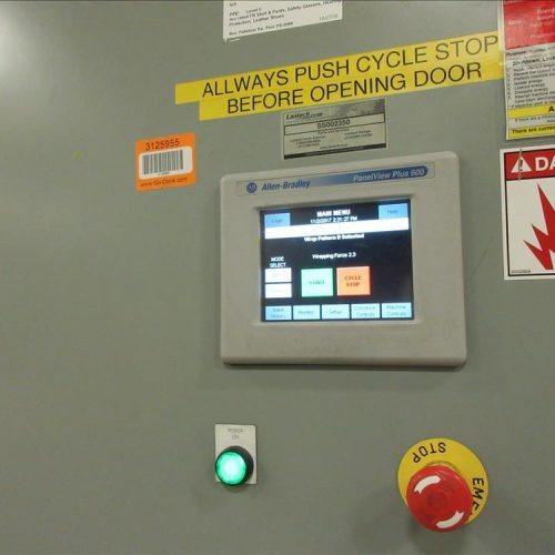 Lantech Model S2500 Automatic Straddle Pallet Stretch Wrapper Line