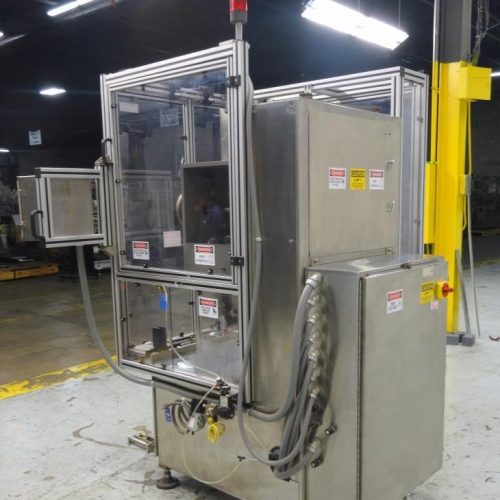 PDC Model 75-ERL Automatic Shrink Sleeve Labeler and Tamper Evident Neck Bander