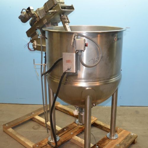 200 Gallon GroenModel 200D7TI S/S Jacketed Incline Sweep Scrape Agitated Kettle