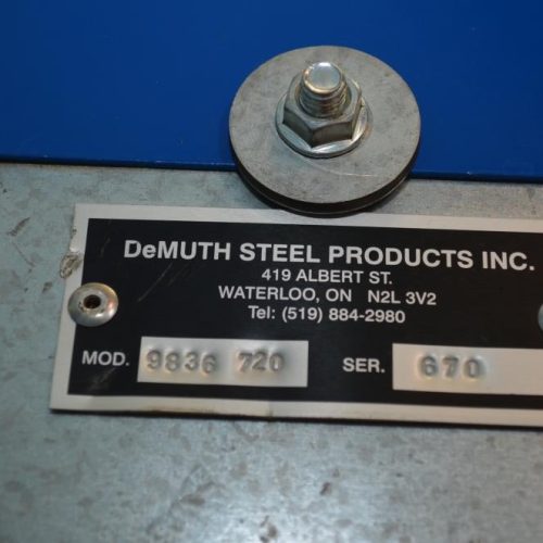 Demuth Model 9836720 Dual 8 In Long Vertical Stacked Roller Mills