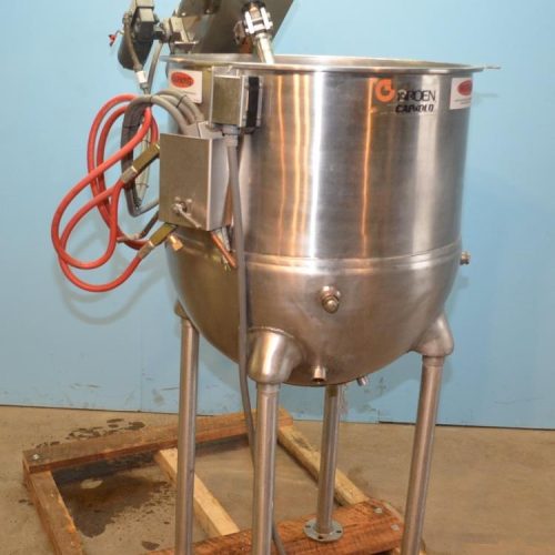 100 Gallon Groen Model INA2100 S/S Jacketed Incline Sweep Scrape Agitated Kettle