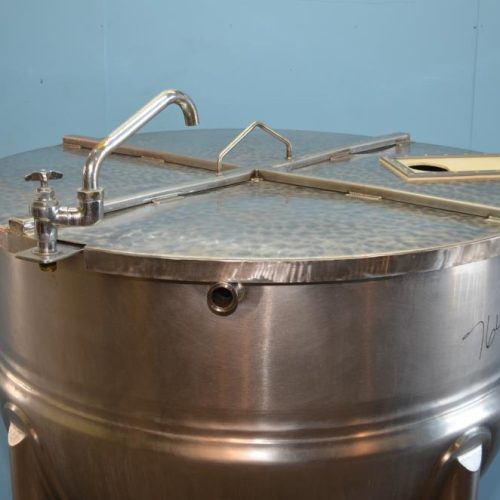 200 Gallon Lee Model 200D S/S Jacketed Kettle with Cover