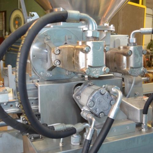 Nutec Model 720 Patty Former 7,800 PPH with Paper Inserter