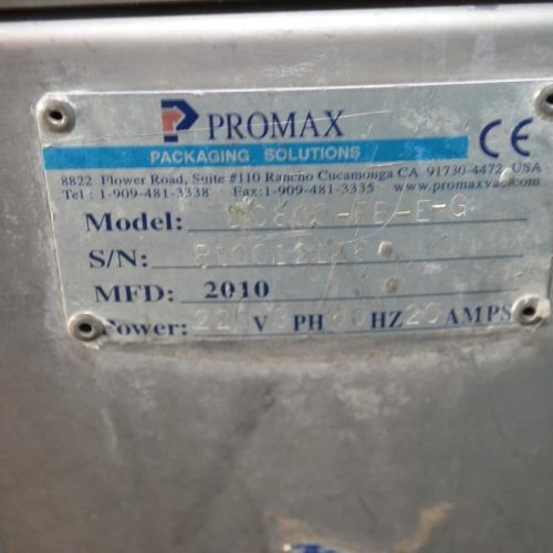 Promax Model DC800FBEG 38 in x 31 in S/S Dual Chamber Vacuum Packager