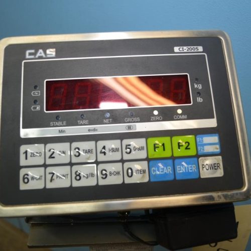 CAS Model TRS500 500 Pound Capacity S/S Portable Floor Scale.