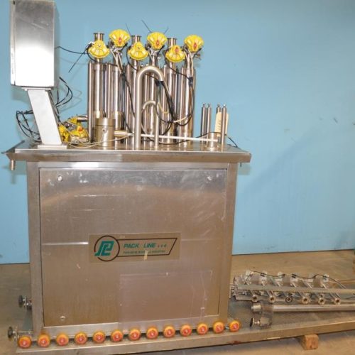 Pack Line Model PXM6 300 CPM (6) Lane S/S Linear Cup Filler and Sealer