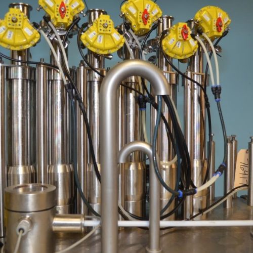 Pack Line Model PXM6 300 CPM (6) Lane S/S Linear Cup Filler and Sealer