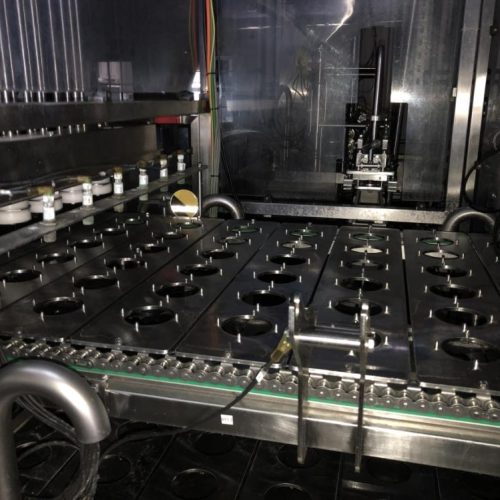 Pack Line Model PXM6 300 CPM (6) Lane S/S Linear Cup Filler and Sealer