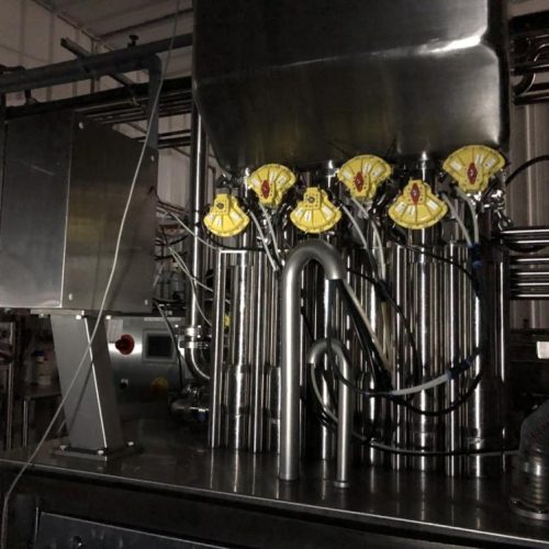 Pack Line Model PXM6 300 CPM (6) Lane S/S Linear Cup Filler and Sealer