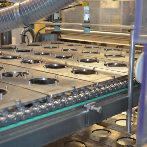 Pack Line Model PXM6 300 CPM (6) Lane S/S Linear Cup Filler and Sealer