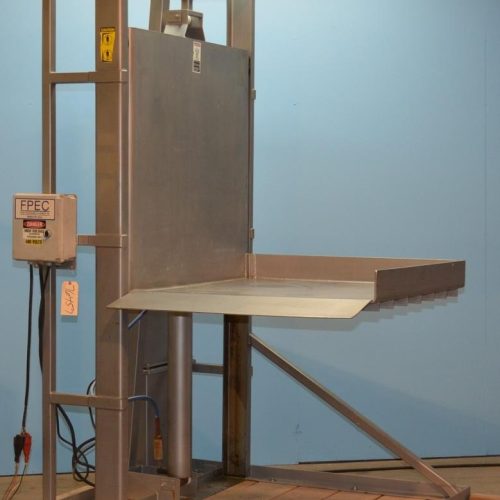 FPEC Model BS91 3,000 Lbs Cap Free Standing S/S 44.5 in Max Height Pallet Lifter
