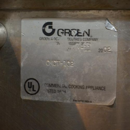Groen Model CKCT20 CapKold 2,200 lbs Capacity S/S Cook Chill System