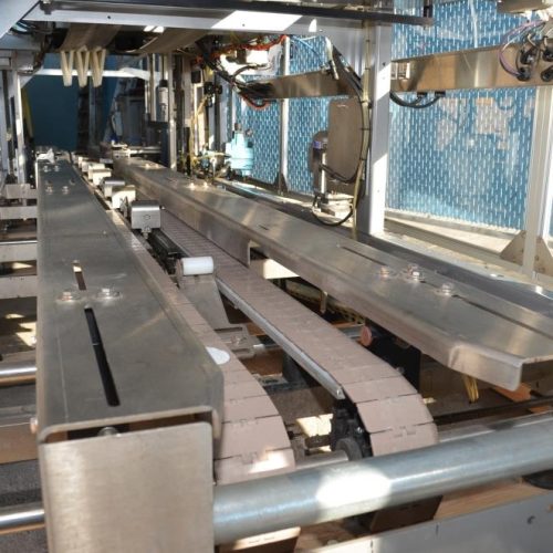 Hartness Model 835 30 CPM Drop Case Packer with Oscillating High Speed Laner