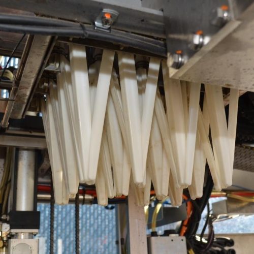 Hartness Model 835 30 CPM Drop Case Packer with Oscillating High Speed Laner