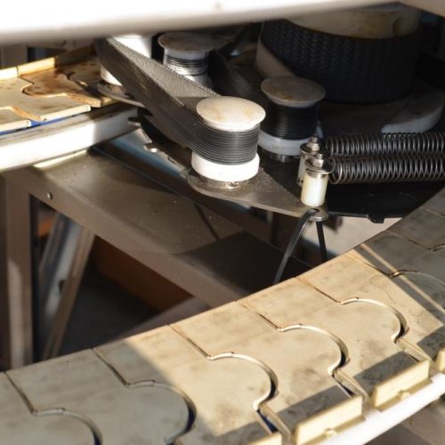 Hartness Model Dynac 6400CS (7) Tier 4in W Single File Spiral Accumulation Conveyor