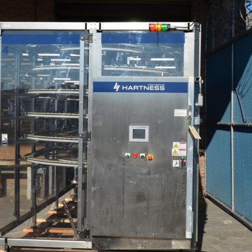 Hartness Model Dynac 6400CS (7) Tier 4in W Single File Spiral Accumulation Conveyor