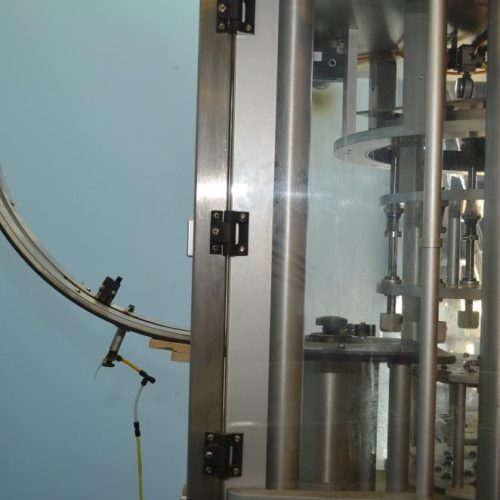 New England Model NERCAE (6) Head 150 CPM S/S Rotary Cap Applicator with Elevator