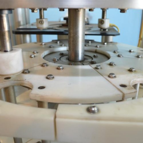 New England Model NERCAE (6) Head 150 CPM S/S Rotary Cap Applicator with Elevator