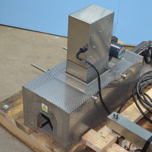 AFM Model LX100 S/S 80 CPM Shrink Sleeve Registered Film Labeler with Heat Tunnel