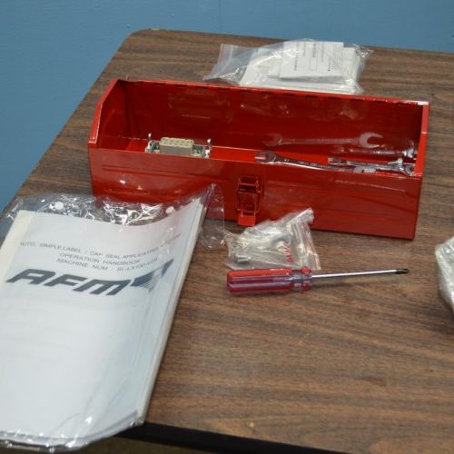 AFM Model LX100 S/S 80 CPM Shrink Sleeve Registered Film Labeler with Heat Tunnel