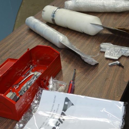 AFM Model LX100 S/S 80 CPM Shrink Sleeve Registered Film Labeler with Heat Tunnel