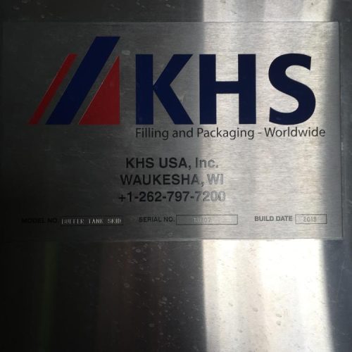 500 Liter (130 Gallon) KHS Vertical S/S Buffer Tank Skid