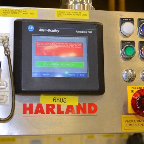 Harland Mercury 250 PPM Front and Back Pressure Sensitive Labeler w/ Redundant Heads